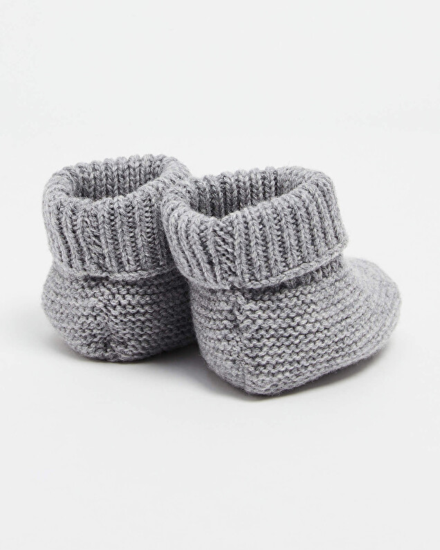 Chaussons en laine mérinos Coloris Gris  Natalys