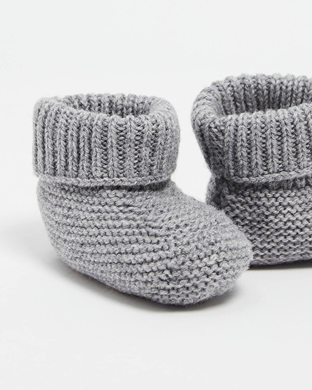 Chaussons en laine mérinos Coloris Gris  Natalys