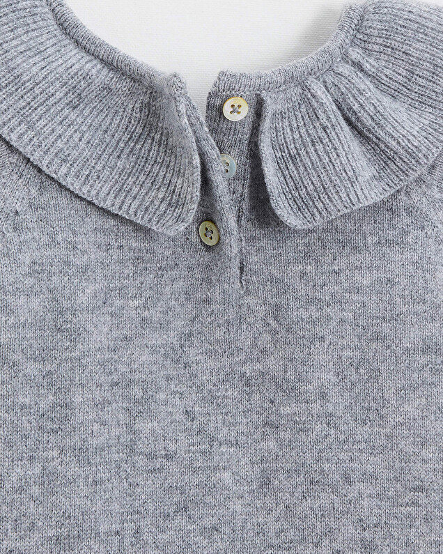 Barboteuse en laine mérinos Coloris Gris  Natalys
