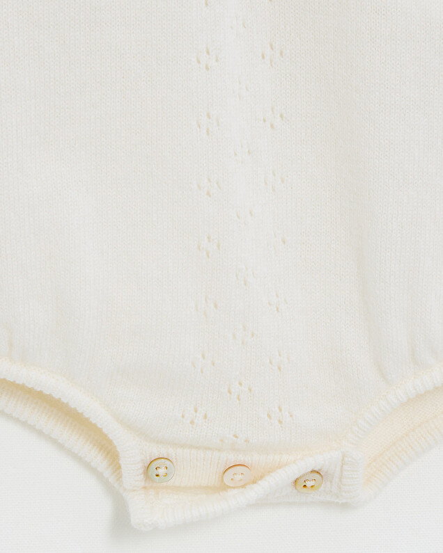 Barboteuse en laine mérinos Coloris Ecru  Natalys