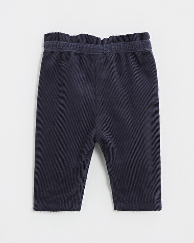 Pantalon en velours Coloris bleu nocturne  Natalys