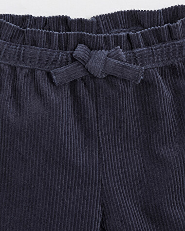 Pantalon en velours Coloris bleu nocturne  Natalys