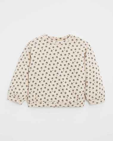 Sweat en molleton imprim&eacute; Imprim&eacute; boutons d'or  Natalys