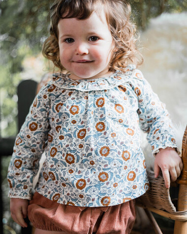 Blouse en imprim&eacute; Imprim&eacute; fleurs folk  Natalys