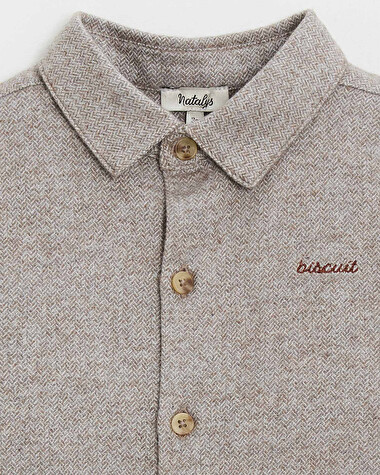 Chemise en flanelle Coloris beige  Natalys
