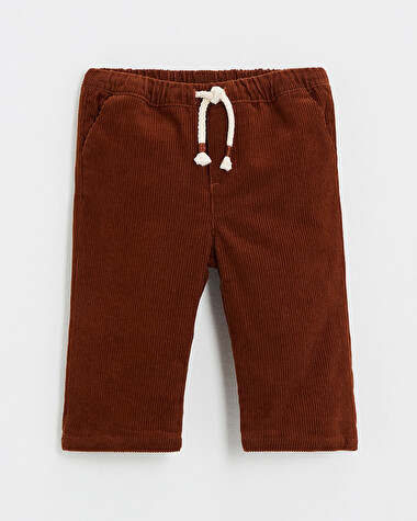 Pantalon en velours c&ocirc;tel&eacute; Coloris brique  Natalys