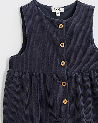 Combinaison en velours Coloris bleu nocturne  Natalys