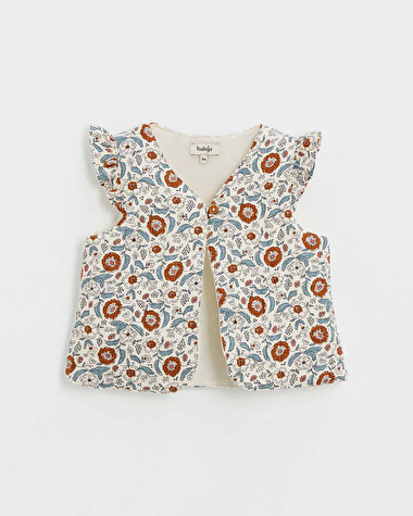 Gilet sans manche imprim&eacute; Imprim&eacute; fleurs folk  Natalys