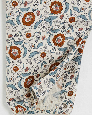 Pyjama une pi&egrave;ce en imprim&eacute; Imprim&eacute; fleurs folk  Natalys