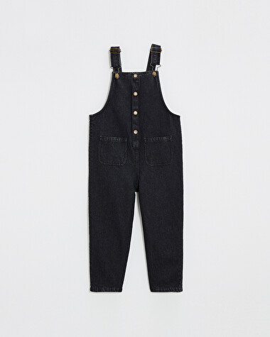 Salopette longue en denim Coloris gris anthracite  Natalys