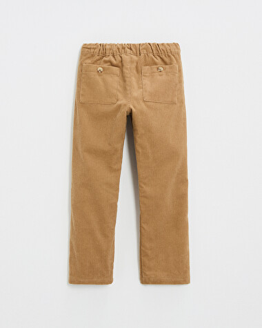 Pantalon en velours c&ocirc;tel&eacute; Coloris caramel  Natalys