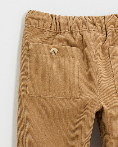 Pantalon en velours c&ocirc;tel&eacute; Coloris caramel  Natalys