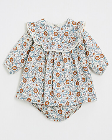 Robe manches longues imprim&eacute; Imprim&eacute; fleurs folk  Natalys
