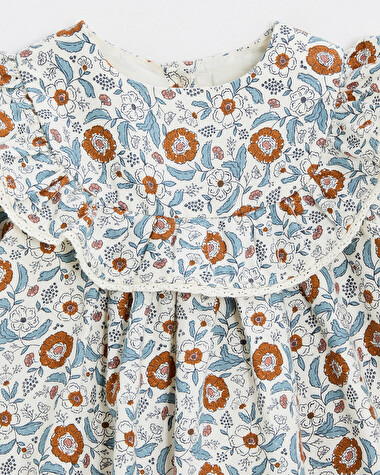 Robe manches longues imprim&eacute; Imprim&eacute; fleurs folk  Natalys