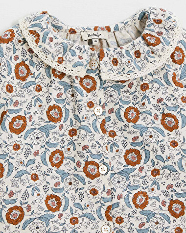 Pyjama deux pi&egrave;ces enfant Imprim&eacute; fleurs folk  Natalys