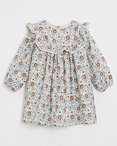 Robe manches longues imprim&eacute; Imprim&eacute; fleurs folk  Natalys