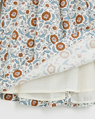 Robe manches longues imprim&eacute; Imprim&eacute; fleurs folk  Natalys
