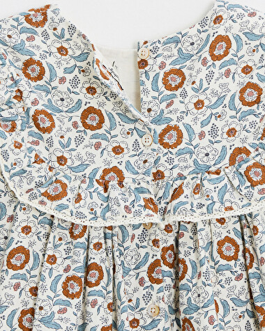 Robe manches longues imprim&eacute; Imprim&eacute; fleurs folk  Natalys