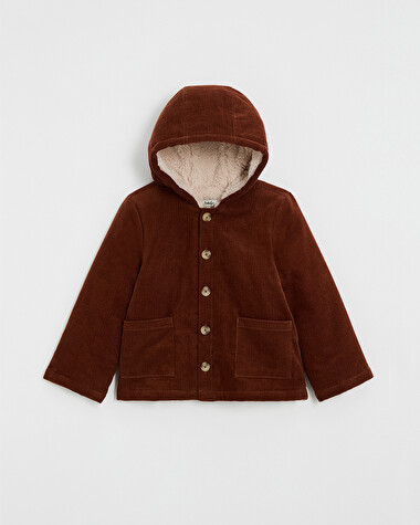 Manteau en velours c&ocirc;tel&eacute; Coloris brique  Natalys