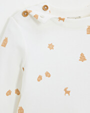 T-shirt manches longues imprimé Imprimé biscuits Natalys