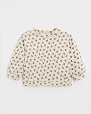 Sweat en molleton imprimé Imprimé boutons d'or Natalys