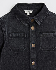 Chemise en denim Coloris gris anthracite Natalys