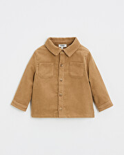 Chemise en velours c&ocirc;tel&eacute; Coloris caramel  Natalys