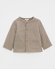 Chemise en vichy Coloris gris anthracite chiné/beige Natalys