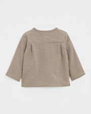 Chemise en vichy Coloris gris anthracite chiné/beige Natalys