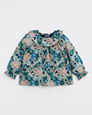 Blouse en popeline imprimé Imprimé grosses fleurs Natalys