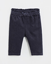 Pantalon en velours Coloris bleu nocturne Natalys