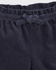 Pantalon en velours Coloris bleu nocturne Natalys