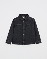 Chemise en denim Coloris gris anthracite Natalys