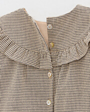 Blouse en vichy Coloris gris anthracite chiné/beige Natalys