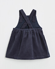 Robe salopette en velours Coloris bleu nocturne Natalys