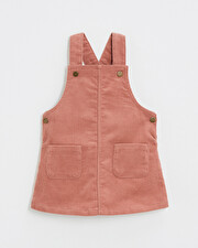 Robe salopette en velours Colors rose bégonia Natalys