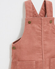 Robe salopette en velours Colors rose bégonia Natalys