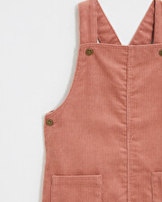 Robe salopette en velours Colors rose b&eacute;gonia  Natalys