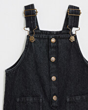 Salopette longue en denim Coloris gris anthracite Natalys