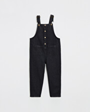 Salopette longue en denim Coloris gris anthracite Natalys