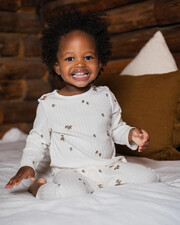 Pyjama en côtes enfant Imprimé automne Natalys