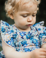 Robe sans manches en popeline Imprim&eacute; grosses fleurs  Natalys