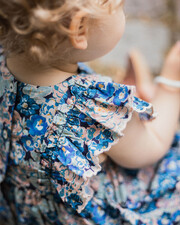 Robe sans manches en popeline Imprim&eacute; grosses fleurs  Natalys