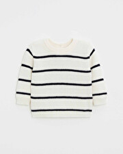 Pull en tricot rayé Coloris écru Natalys