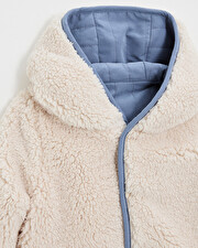 Manteau réversible déperlant Coloris bleu nocturne Natalys