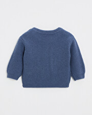 Pull en tricot fantaisie Coloris bleu nocturne  Natalys