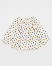 Blouse en velours Imprim&eacute; boutons d'or  Natalys
