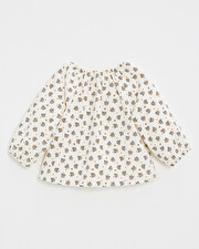 Blouse en velours Imprim&eacute; boutons d'or  Natalys
