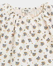Blouse en velours Imprim&eacute; boutons d'or  Natalys