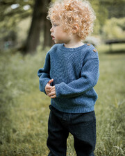 Pull en tricot fantaisie Coloris bleu nocturne Natalys